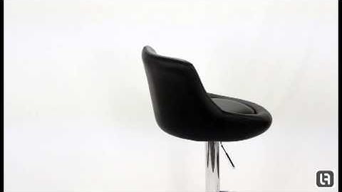 Ionion Black Padded Bar Stool