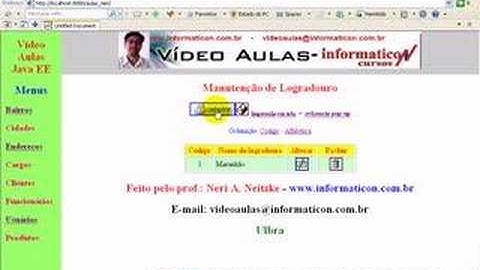 aula 90 java ee - Finalizando JSP do logradouro