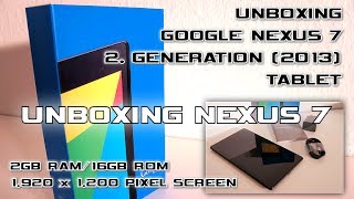 Google NEXUS 7 [UNBOXING] 16 GB WiFi (2ND GEN 2013) / Android 4.4.2 Kitkat / Full HD display