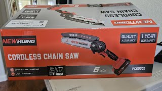 New Huing 6" Cordless Chain Saw PCS0001