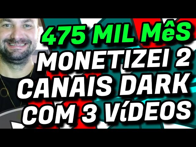 Dinheiro com CANAL DARK não vale apena se for CPM brasileiro  