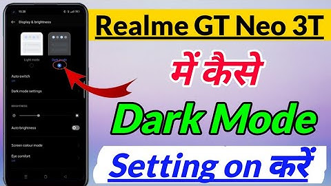 Realme GT Neo 3T me dark mode setting kaise kare | How to Set dark mode setting in Realme GT Neo 3t