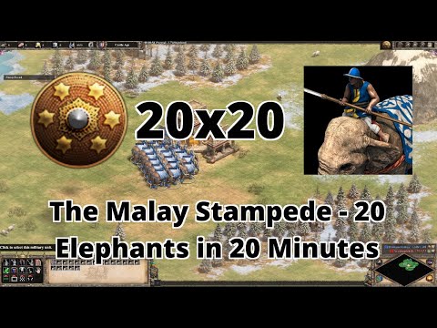 The Malay Stampede - 20 Elephants in 20 Minutes | Age of Empires II: Definitive Edition