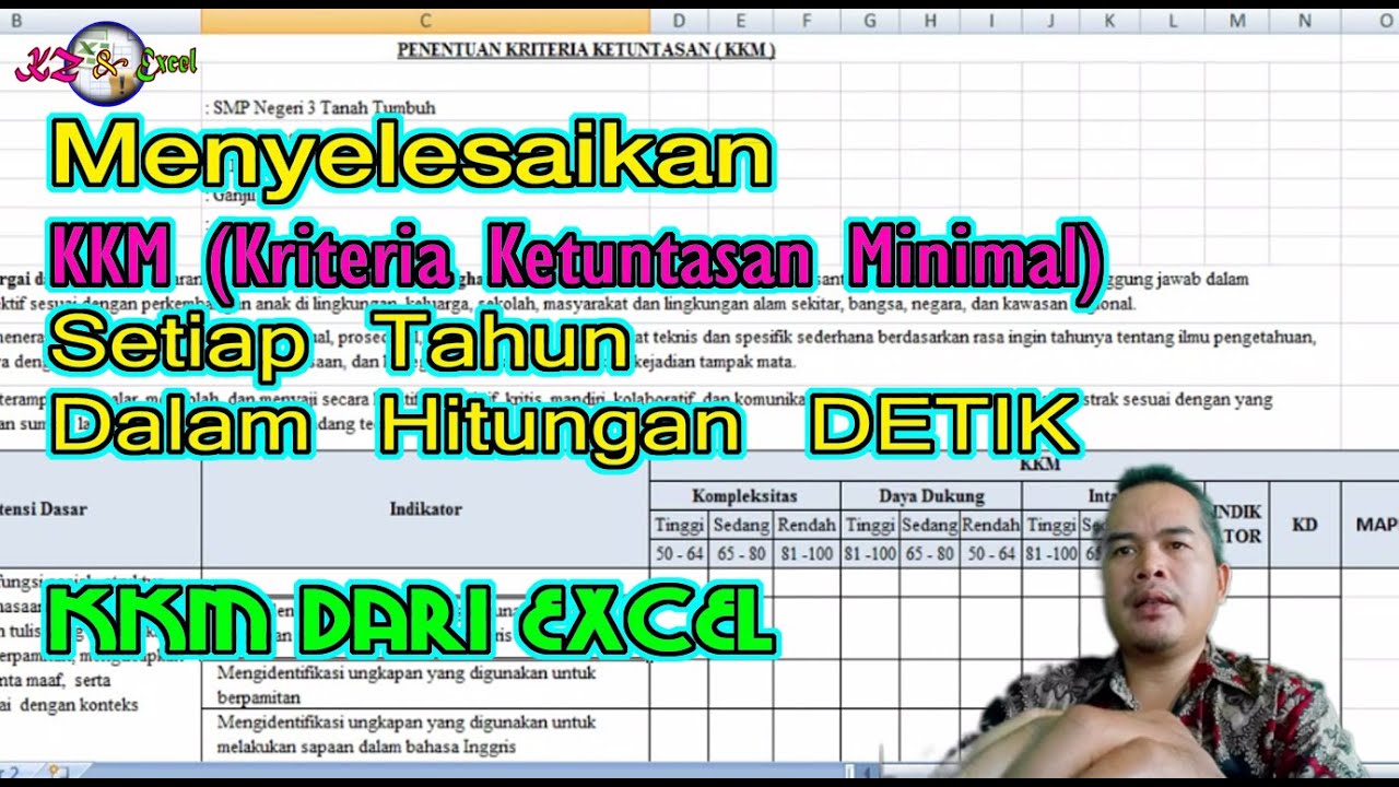 Cara Membuat KKM Mapel dengan EXCEL || Dalam Hitungan DETIK KKM Bisa Anda Selesaikan Setiap Tahunnya