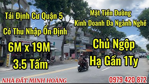 Bán Nhà 6x19m Mặt Tiền Đường Tái Định Cư Quận 5 , Q. Bình Tân