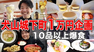 【大食い】最近人気の犬山城下町で1万円企画したら美味しすぎてオススメいっぱいです！【モッパン】