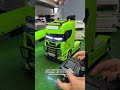 Whole bright features on this custom Kawasaki green 4x2 Tamiya Scania tractor truck in 1/14 scale !