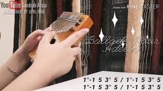 BALLADE POUR ADELINE | KALIMBA COVER WITH NUMBERED NOTATION TABS