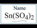 Understanding Tin Compounds and Ions
