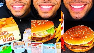 ASMR EATING ONLY BURGER KING FOR 24 HOURS MUKBANG JERRY NO TALKING FAST FOOD