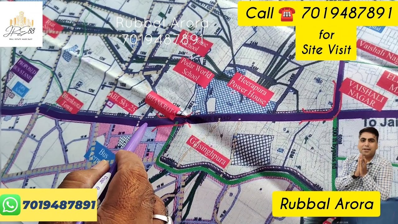 New Proposed Satellite Bus Terminal as per Master Plan 2025 Jaipur JDA Approve Plots near