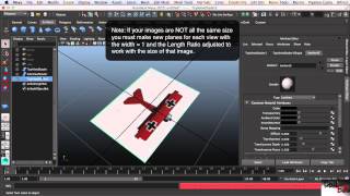 Red Baron Triplane 01 - Setting up reference images in Maya for modeling