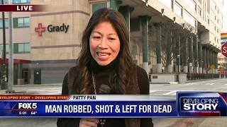 Man robbed, shot, and left for dead