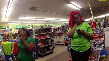 Store Cashier forgets camera was recording - robbery acting gone wrong