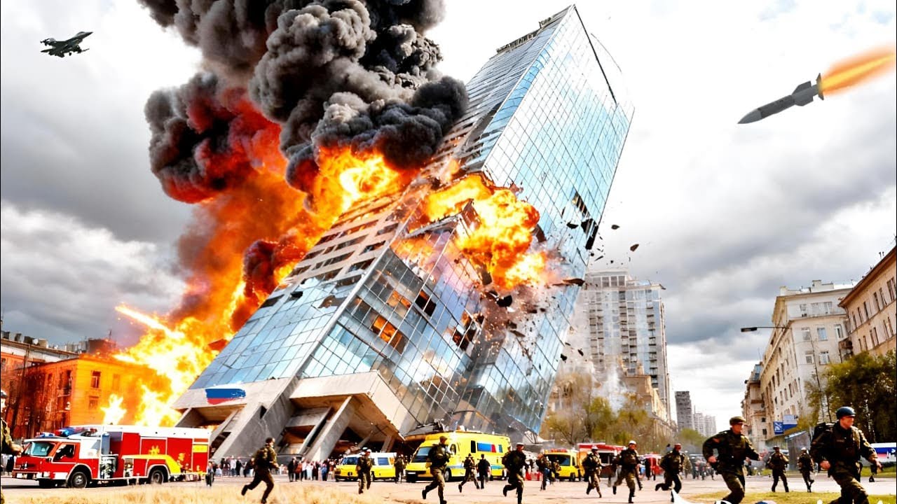 1 ЧАС НАЗАД! Украинская ракета разрушила здание военного сената России! Посмотрите, что произошло.