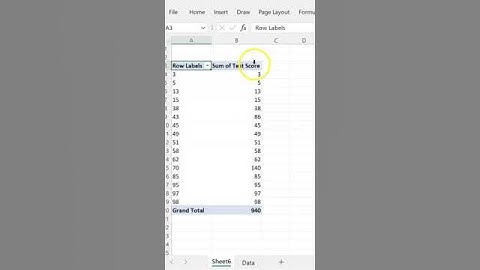 Number Grouping in Pivot Table #Shorts