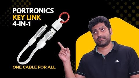 PORTRONICS KEY LINK 4 IN 1|| Multifunctional Fast Charging Cable with Key Chain