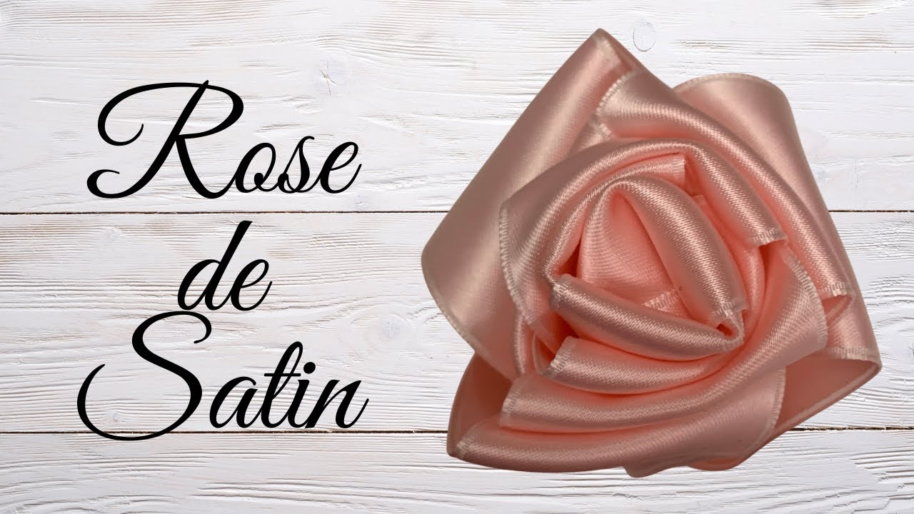 Comment faire une rose en satin avec du ruban. Rapide et facile : tuto en  pas en pas - YouTube