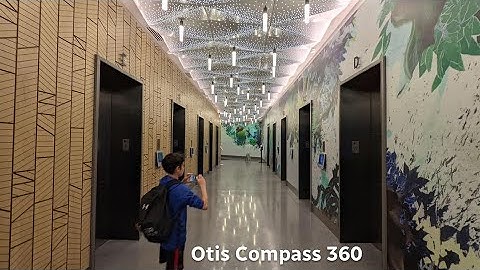 All new Otis Compass 360 destination dispatch elevators at the Microsoft building in Reston VA