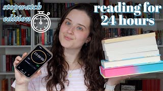 how much can I ACTUALLY read in 24 hours? stopwatch readathon⏱️