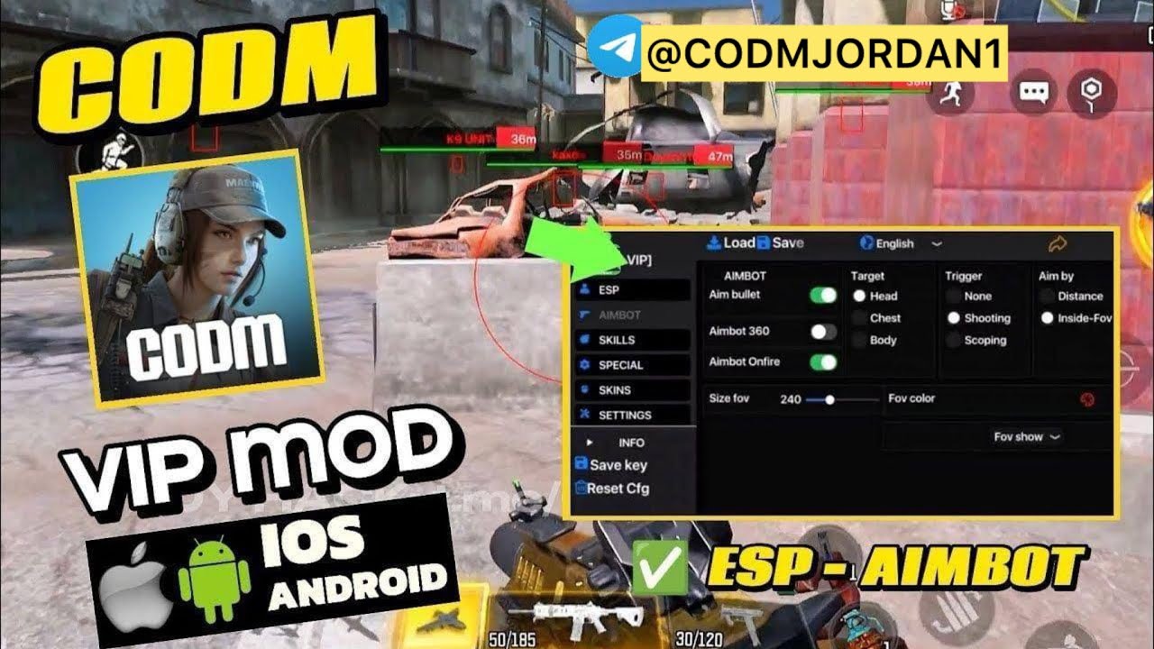 V1.6.51!🔥[Aimlock,ESP,Wallhack] - IOS & Android | COD Mod menu | CODM ...