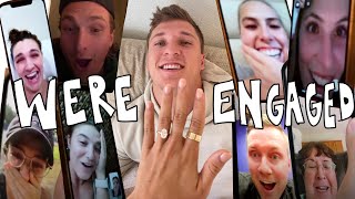TELLING OUR FRIENDS WERE ENGAGED...they had NO IDEA this was happening!!!!