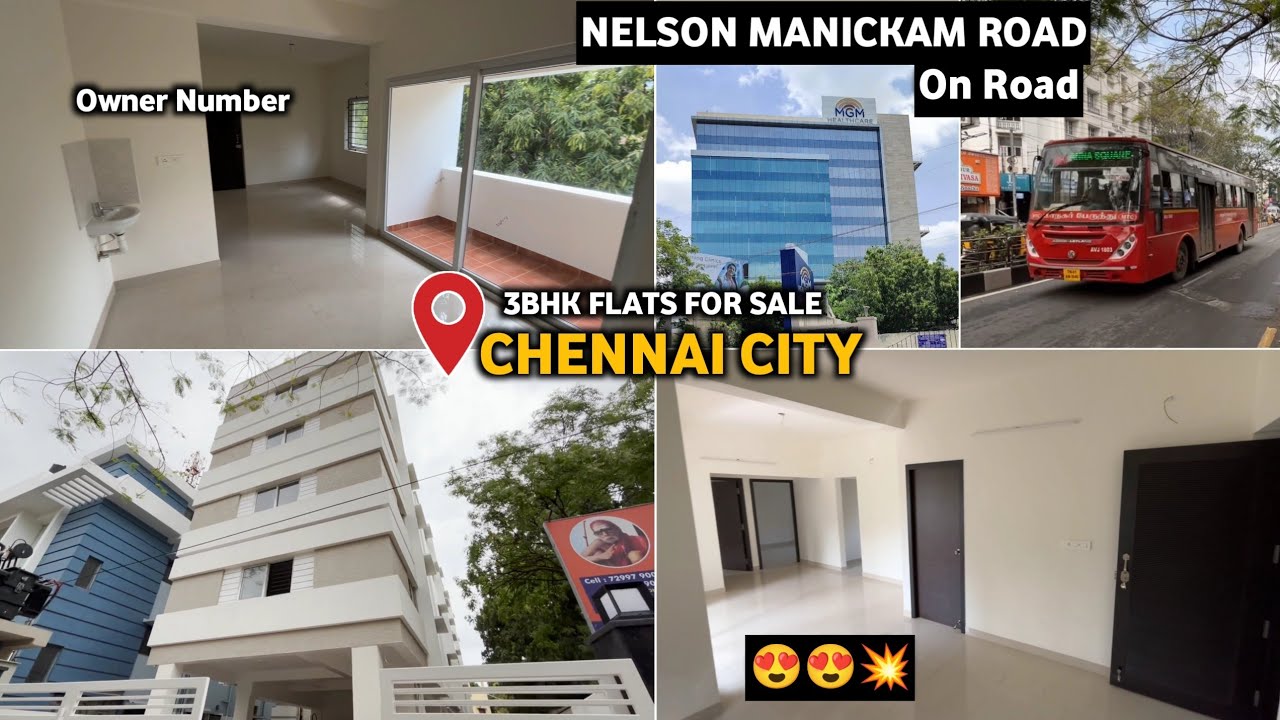 SOLD‼️3BHK New Flat for resale in Chennai City Nelson Manickam Road🏡On