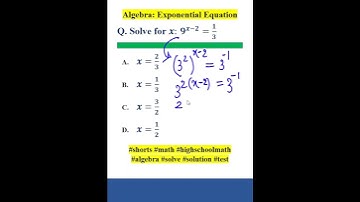 Algebra - Exponential Equation