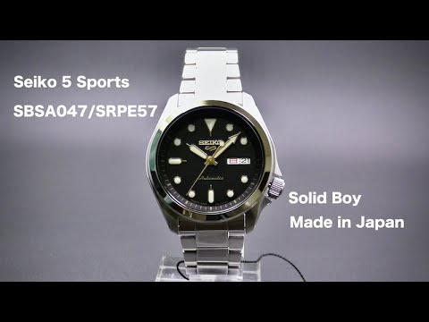 Seiko 5 Sports SBSA047 / SRPE57 Solid Boy Made in Japan - YouTube