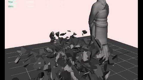 Sanjay Sen Statue Shatter Practice Maya Test 3