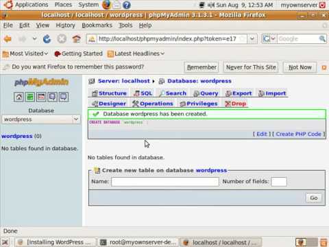 Visit www.myownserver.info for the tutorial on this. This tutorial video shows you how to install WordPress 2.8.3 on a Ubuntu 9.04 Linux XAMPP 1.7.1 Apache HTTP web server. It's a simple, quick, and easy process and you will have your own WordPress.org blog up and running in a matter of minutes!