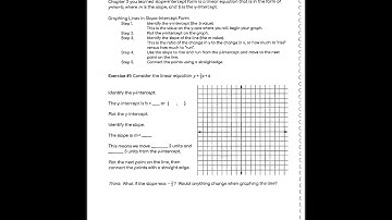 Unit 3 Lesson 1 Algebra 1