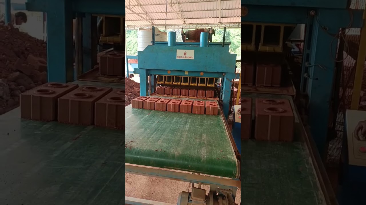 Compressed soil Bricks | Red earth Building Blocks | Semi-automatic imported machine
