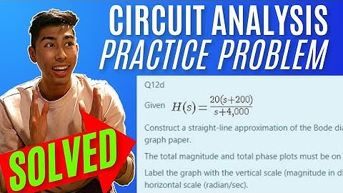 Bode Diagrams | Quiz 12c : Construct a straight-line approximation of the Bode diagram on 5-cycle...
