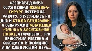 Несправедливо осужденная ХИРУРГ потеряла работу и дом... а едва она нашла МЛАДЕНЦА на лавке в метель