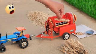 Diy tractor wheat thresher machine technology | Science project | agriculture technology