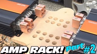 EXO's 30,000 WATT Amplifier RACK BUILD Pt.2 | Installing Toolmaker Amp Inputs & Mounting BASS AMPS