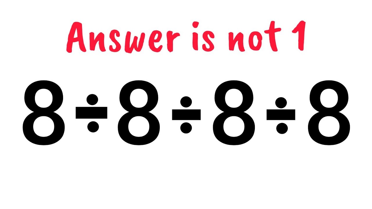 Can You Solve This Math Problem?Answer Is Not 1 - YouTube