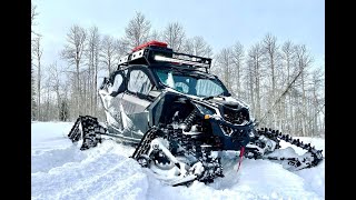 Canam Maverick X3 XRS with Backcountry snow tracks