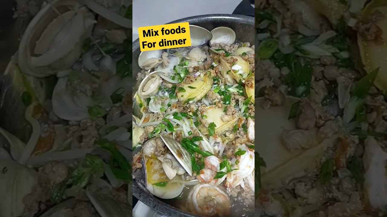 Mix foods ,Seafoods with Vermicelli