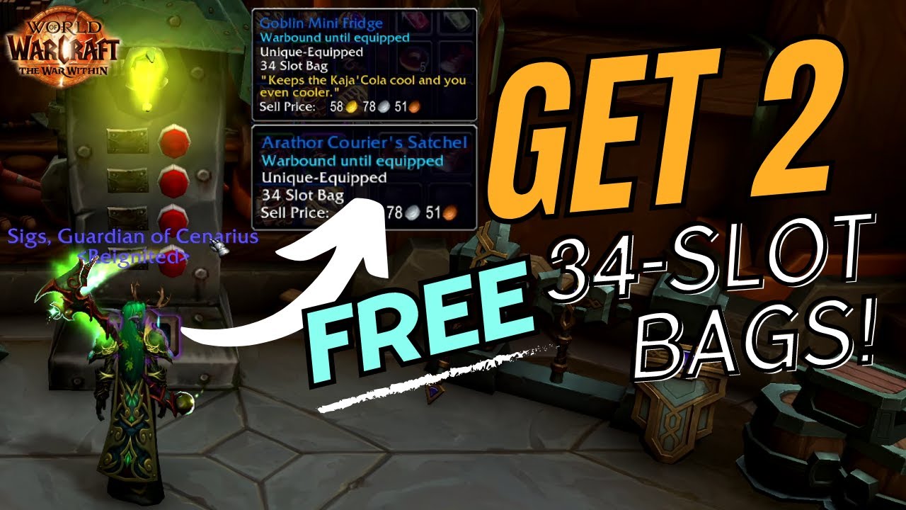 わんわん！RUSH　wow！　箱の中身全部　31種　箱は付きません！ How to Get Two FREE 34-Slot BAGS in The War Within! - World