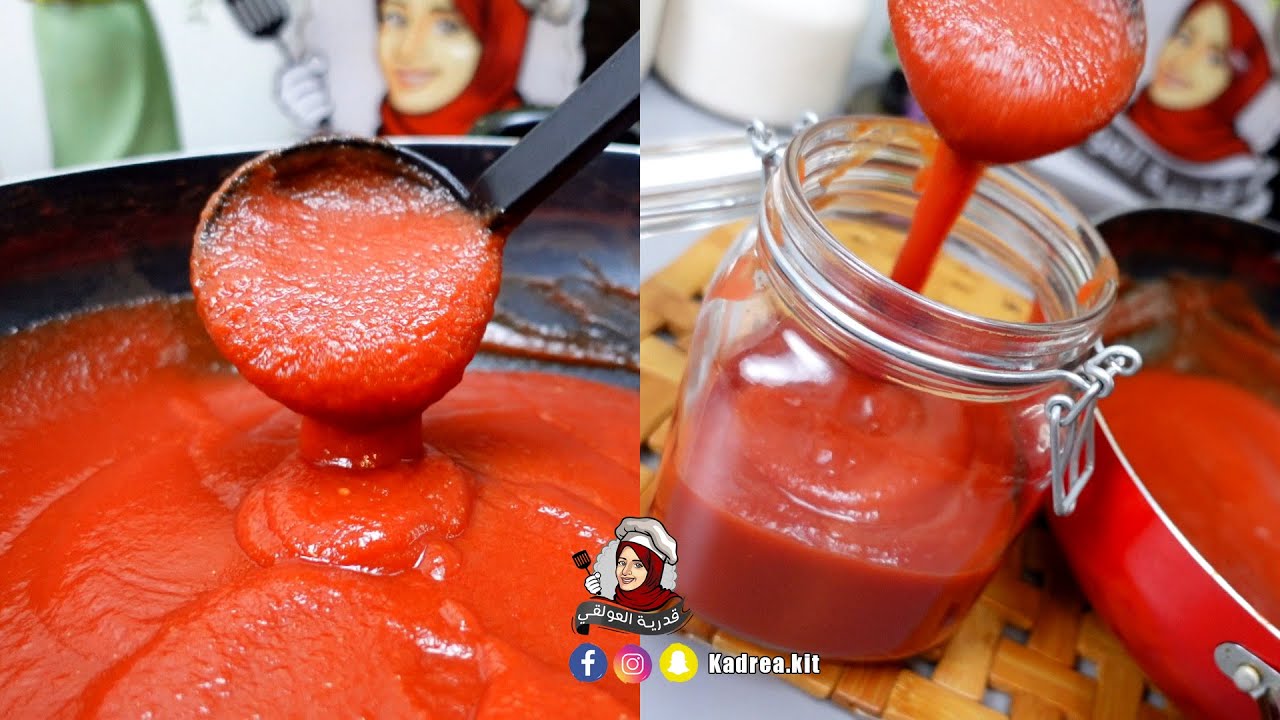 طريقة معجون الطماطم في المنزل 😄  وأهم النصائح للحفاظ عليه مدة طويلة وبشكل طبيعي