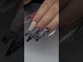3D Chrome Spider Web Nails | Spooky Halloween Nail Art 🕷️🕸️