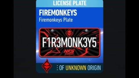 Need For Speed No Limits 12 Hidden Monkeys (Firemonkeys Plate)