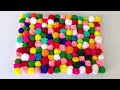 #BEAUTIFUL DOORMAT CRAFT \\ LATEST DESIGN DOORMAT MAKING WITH WOOLEN POM POM \\ HOMEMADE DOORMAT ||