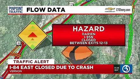 I-84 east in Vernon was closed