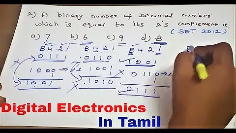 UGC NET CS | DIGITAL ELECTRONICS | NUMBER SYSTEM | UGC NET SOLVED PROBLEMS | PG TRB CS | in Tamil