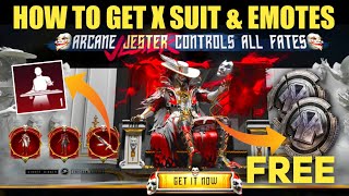 HOW TO GET FREE ARCANE JESTER X SUIT & EMOTES WITH SILVER FRAGMENTS😳 || PUBG MOBILE X SUIT EVENT