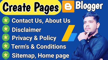how create terms and conditions privacy policy disclaimer contact us page for blogger/website