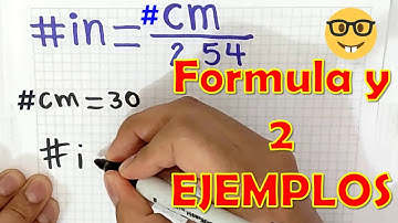 Como pasar CENTIMETROS a PULGADAS 📏 CONVERTIR cm a in